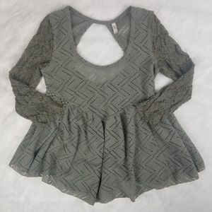 Free People Lace Babydoll Top Sz Small